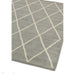 Albany Diamond Modern Geometric Hand-Woven Wool Grey Silver/Cream Rug