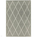 Albany Diamond Modern Geometric Hand-Woven Wool Grey Silver/Cream Rug