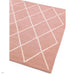 Albany Diamond Modern Geometric Hand-Woven Wool Light Dusty Pink/Cream Rug