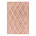 Albany Diamond Modern Geometric Hand-Woven Wool Light Dusty Pink/Cream Rug