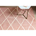 Albany Diamond Modern Geometric Hand-Woven Wool Light Dusty Pink/Cream Rug