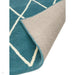 Albany Diamond Modern Geometric Hand-Woven Wool Teal/Cream Rug