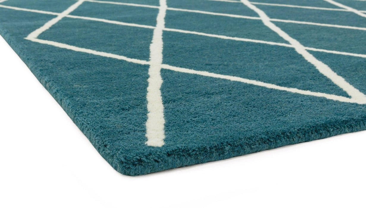 Albany Diamond Teal Grande Rug