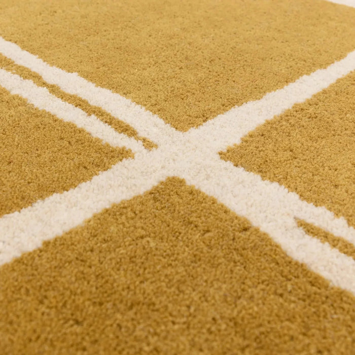 Albany Grid Gold Rug