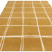 Albany Grid Modern Geometric Hand-Woven Wool Gold/Cream Rug