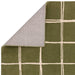 Albany Grid Modern Geometric Hand-Woven Wool Olive/Cream Rug