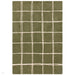 Albany Grid Modern Geometric Hand-Woven Wool Olive/Cream Rug