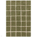 Albany Grid Modern Geometric Hand-Woven Wool Olive/Cream Rug