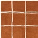 Albany Grid Modern Geometric Hand-Woven Wool Rust/Cream Rug