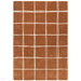 Albany Grid Modern Geometric Hand-Woven Wool Rust/Cream Rug