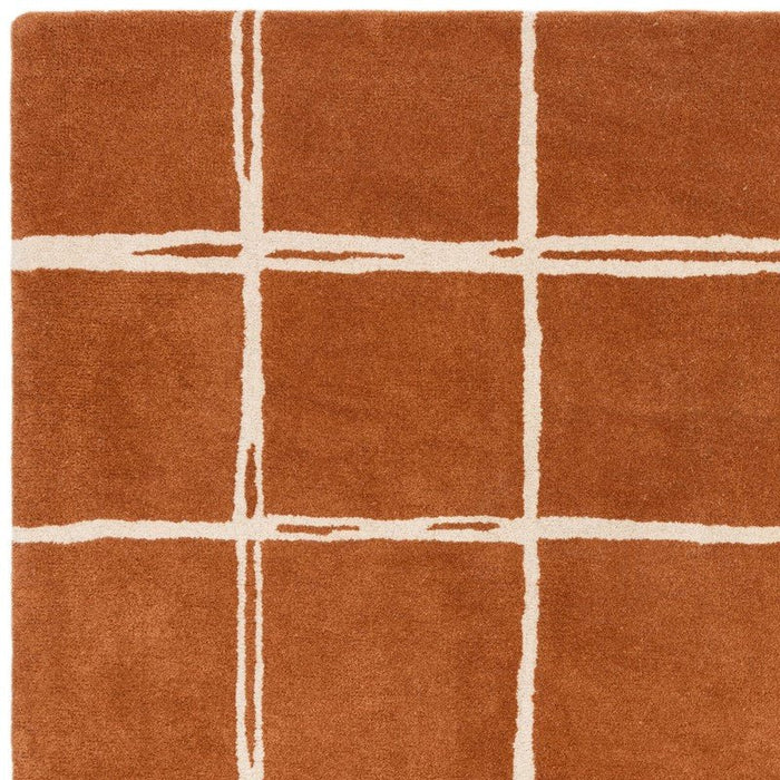 Albany Grid Rust Rug