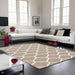 Albany Ogee Modern Geometric Hand-Woven Wool Camel Rug