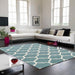 Albany Ogee Modern Geometric Hand-Woven Wool Duck Egg Rug