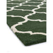 Albany Ogee Modern Geometric Hand-Woven Wool Green Rug