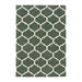 Albany Ogee Modern Geometric Hand-Woven Wool Green Rug