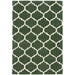 Albany Ogee Modern Geometric Hand-Woven Wool Green Rug