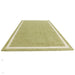 Albi Modern Plain Border Hand-Woven Textured Wool Low Flat Pile Green Rug