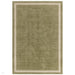 Albi Modern Plain Border Hand-Woven Textured Wool Low Flat Pile Green Rug