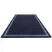 Albi Modern Plain Border Hand-Woven Textured Wool Low Flat Pile Navy Rug