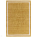 Albi Modern Plain Border Hand-Woven Textured Wool Low Flat Pile Ochre Rug