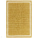 Albi Modern Plain Border Hand-Woven Textured Wool Low Flat Pile Ochre Rug