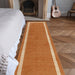 Albi Modern Plain Border Hand-Woven Textured Wool Low Flat Pile Orange Rug