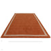 Albi Modern Plain Border Hand-Woven Textured Wool Low Flat Pile Orange Rug