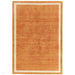 Albi Modern Plain Border Hand-Woven Textured Wool Low Flat Pile Orange Rug