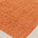 Albi Modern Plain Border Handvävd texturerad ull Låg platt lugg Orange löpare