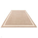 Albi Modern Plain Border Hand-Woven Textured Wool Low Flat Pile Sand Rug