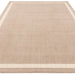 Albi Modern Plain Border Hand-Woven Textured Wool Low Flat Pile Sand Rug