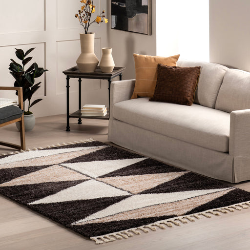 Alexia Brown Tasseled Area Rug 150x90 cm