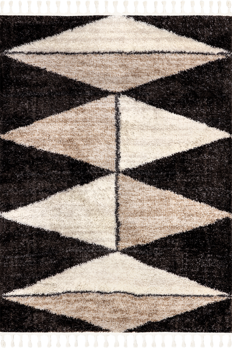 Alexia Brown Tasseled Area Rug 150x90 cm