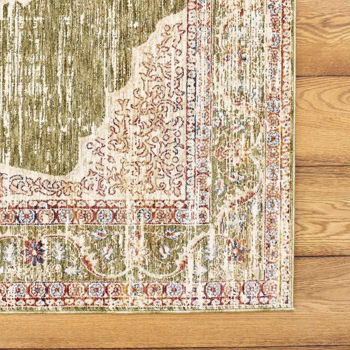 Alhambra 6594B/Ivory/Green Rug