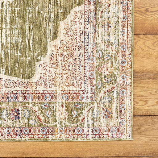 Alhambra 6594B/Ivory/Green Runner Rug