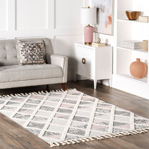 Alicia Trellis Grey Area Rug 140x200 cm