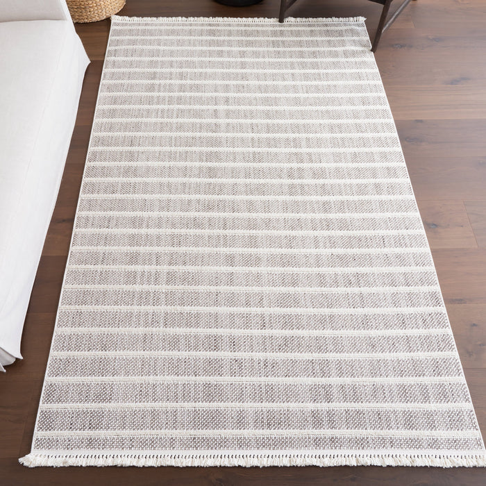 Alison Ivory Striped Area Rug 120x180 cm