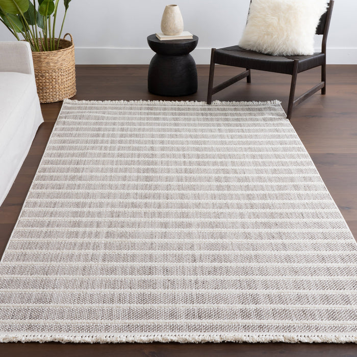 Alison Ivory Striped Area Rug 152x244 cm