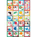 Alphabet Block Cartoon Playroom Rug in Multiple Colors