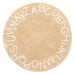 Alphabet Washable Area Rug for Nursery in Tan Color