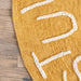 Alphabet Washable Area Rug for Nursery in Yellow Color