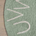 Alphabet Washable Rug for Nursery Mint Green 120x160 cm