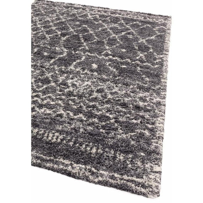 Alto AL05 Modern Moroccan Berber Soft Plush Boho Shaggy Grey/Cream Rug