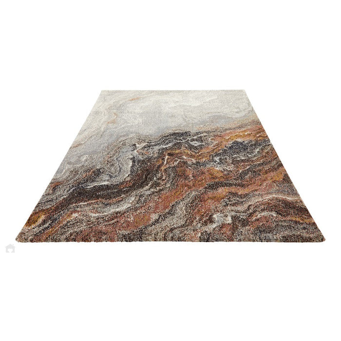 Amara AMA101 Modern Abstract Marbled Granite Stone High-Density Soft-Touch Polyester Ivory/Grey/Taupe Rug