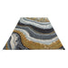 Amara AMA103 Modern Abstract Marbled Granite Stone High-Density Soft-Touch Polyester Grey/Blue/Bronze Rug