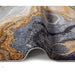 Amara AMA107 Modern Abstract Marbled Granite Stone High-Density Soft-Touch Polyester Blue/Bronze Rug