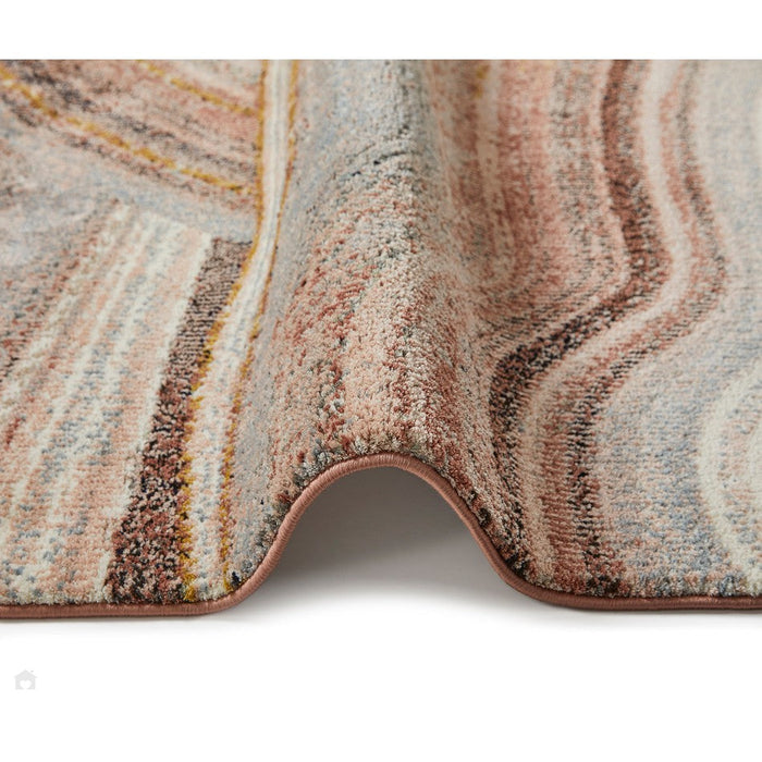 Amara AMA108 Modern Abstract Marbled Granite Stone High-Density Soft-Touch Polyester Blush/Grey Rug