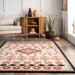 Amara Multicolor Wool Area Rug With Symbolic Design