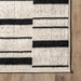 Amora Beige Striped Area Rug for Modern Living Spaces