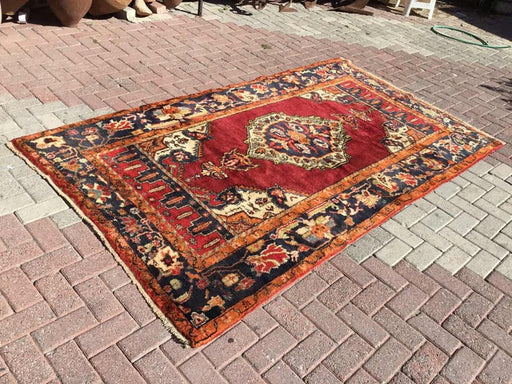 Anatolian Hand Knotted Area Rug 262cm x 154cm Vintage